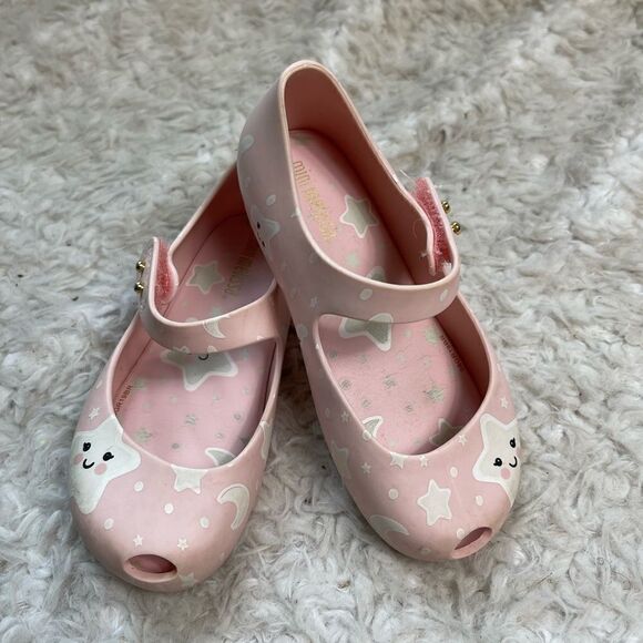Mini Melissa -Unisex-Child Mini Ultragirl Theme pink rubber Ballet Flat SZ 9US - Picture 7 of 11